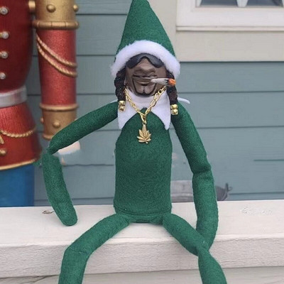 Snoop on A Stoop Christmas Elf Doll Spy on A Bent Toys Festival Party Decor Διακοσμητικά σπιτιού από ρητίνη Φιγούρια Δώρα Πρωτοχρονιάς 2023