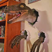3D dinoszaurusz dekorációs Velociraptor szett gyanta fal hangulatú dekorációs kellékek szállítás