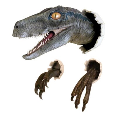 3D dinoszaurusz dekorációs Velociraptor szett gyanta fal hangulatú dekorációs kellékek szállítás