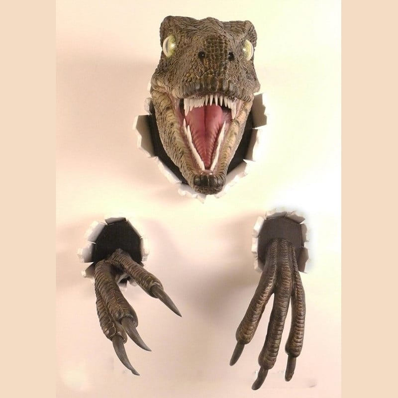 3D dinoszaurusz dekorációs Velociraptor szett gyanta fal hangulatú dekorációs kellékek szállítás