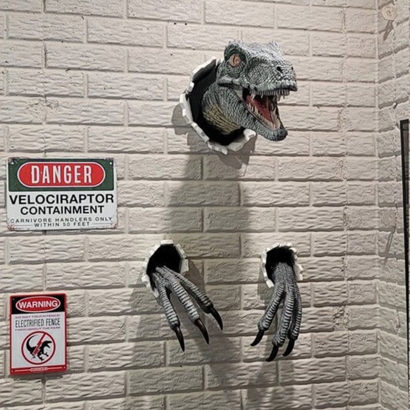 3D dinoszaurusz dekorációs Velociraptor szett gyanta fal hangulatú dekorációs kellékek szállítás