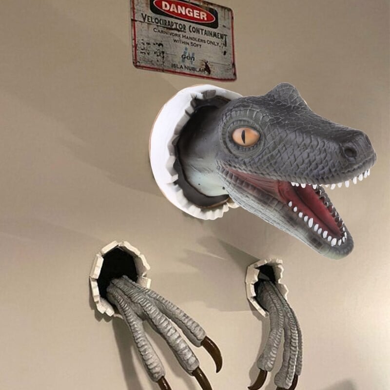 3D dinoszaurusz dekorációs Velociraptor szett gyanta fal hangulatú dekorációs kellékek szállítás