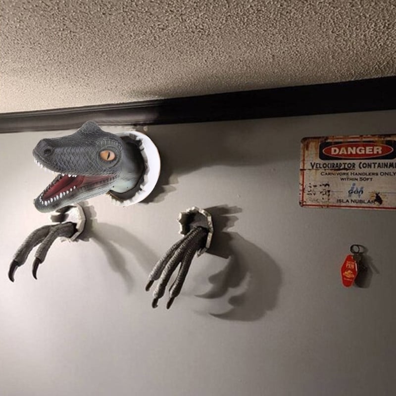 3D dinoszaurusz dekorációs Velociraptor szett gyanta fal hangulatú dekorációs kellékek szállítás