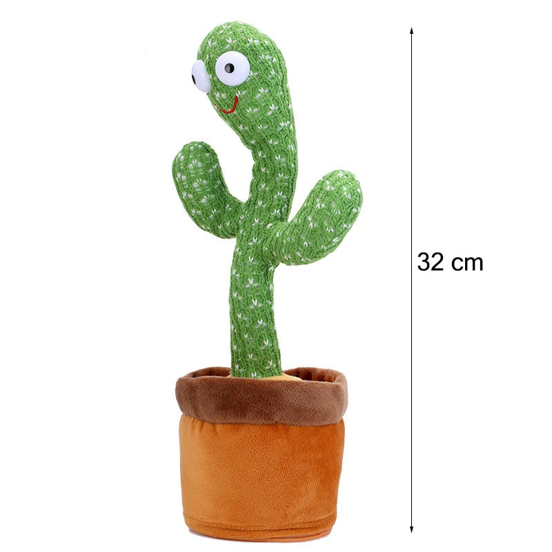 Talk Sound Record Repeat Toy Kawaii Cactus Jucărie minunată care vorbește Dansează Cactus Papușă Vorbește Jucării Copii Copii Jucărie educațională Cadou