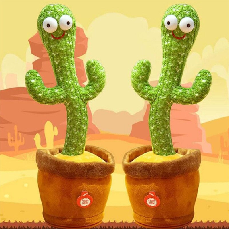 Talk Sound Record Repeat Toy Kawaii Cactus Jucărie minunată care vorbește Dansează Cactus Papușă Vorbește Jucării Copii Copii Jucărie educațională Cadou