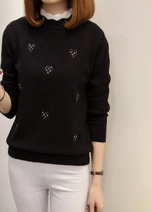 Γυναικείο casual πουλόβερ με κέντημα