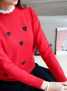 Γυναικείο casual πουλόβερ με κέντημα