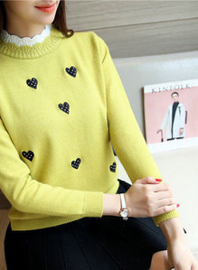 Γυναικείο casual πουλόβερ με κέντημα