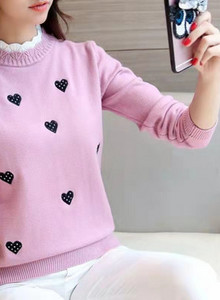 Γυναικείο casual πουλόβερ με κέντημα