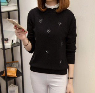 Γυναικείο casual πουλόβερ με κέντημα