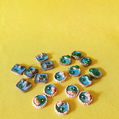 18 vnt mielas tvenkinio baseinas / miniatiūriniai nameliai pilies namas / figūrėlė / fėjos sodo nykštukas / terariumo dekoras / amatai / pasidaryk pats reikmenys / modelis