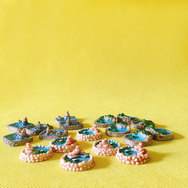 18 vnt mielas tvenkinio baseinas / miniatiūriniai nameliai pilies namas / figūrėlė / fėjos sodo nykštukas / terariumo dekoras / amatai / pasidaryk pats reikmenys / modelis