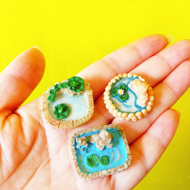 18 vnt mielas tvenkinio baseinas / miniatiūriniai nameliai pilies namas / figūrėlė / fėjos sodo nykštukas / terariumo dekoras / amatai / pasidaryk pats reikmenys / modelis