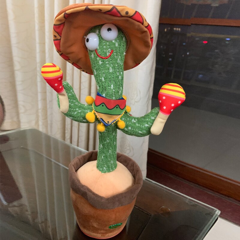 Прекрасна говореща играчка Танцуващ кактус Кукла Говорете Говорете Звукозапис Повторете играчка Kawaii Кактус Играчки Деца Деца Образователна играчка Подарък