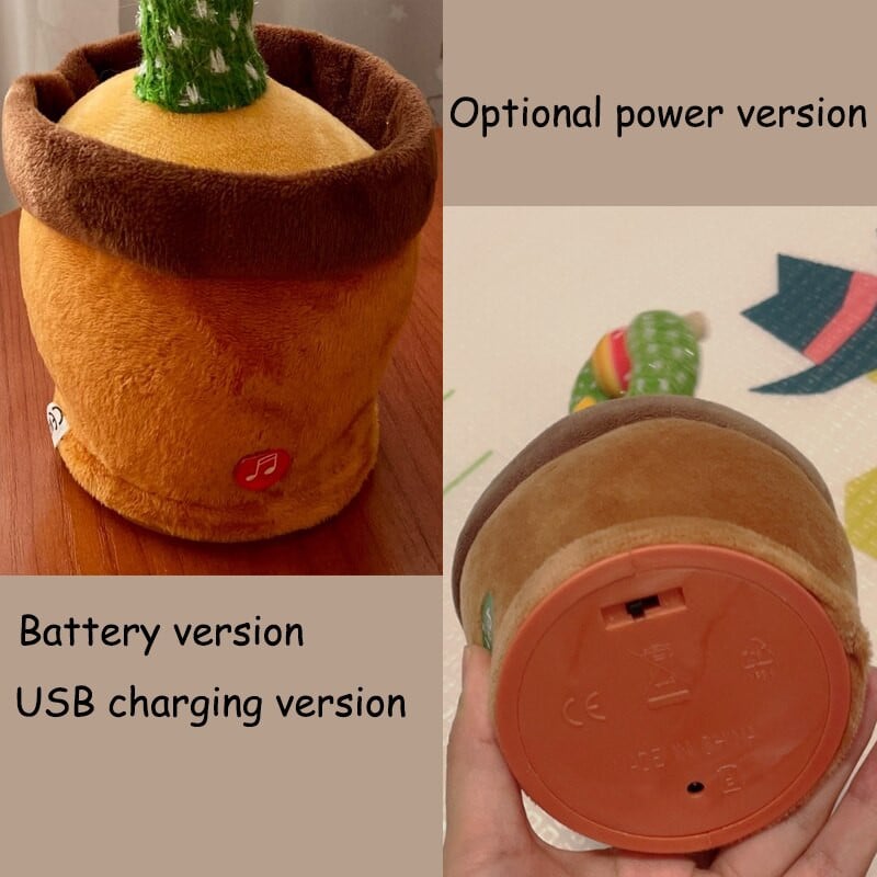 Прекрасна говореща играчка Танцуващ кактус Кукла Говорете Говорете Звукозапис Повторете играчка Kawaii Кактус Играчки Деца Деца Образователна играчка Подарък