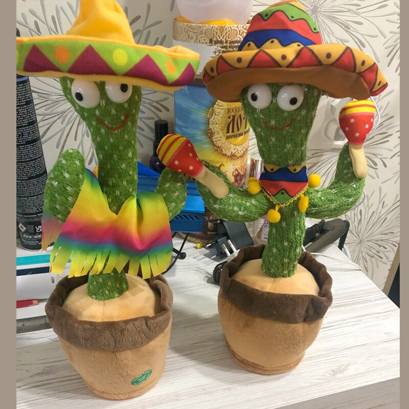 Прекрасна говореща играчка Танцуващ кактус Кукла Говорете Говорете Звукозапис Повторете играчка Kawaii Кактус Играчки Деца Деца Образователна играчка Подарък