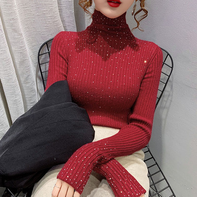 Γυναικείο πουλόβερ με διακοσμητικές πέτρες