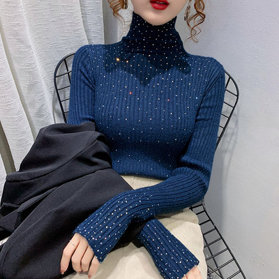 Γυναικείο πουλόβερ με διακοσμητικές πέτρες