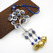 Bliski istok Turska Devil Eye Blue Ward Off Evil Bead Tree of Life Tassel Bell Wind Chimes Privjesak Amulet Maskota Feng Shui Decor