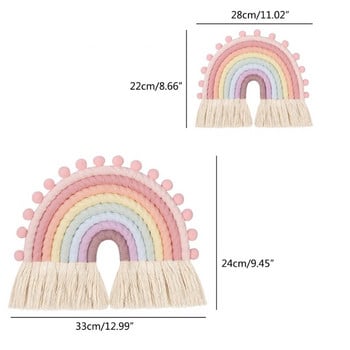 Nordic Woven 8 γραμμών Ταπετσαρία Rainbow Κρεμαστά στον τοίχο Σαλόνι Υπνοδωμάτιο Κρεβατοκάμαρα Διακόσμηση τοίχου Κρεμαστό Διακόσμηση σπιτιού