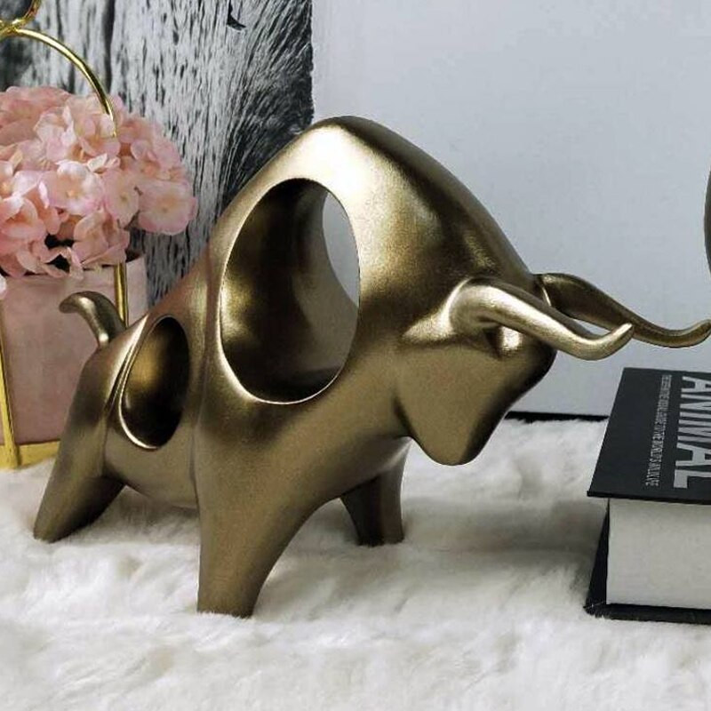 Skulptura figurice Bika Kip bikova Ulični bik Simbol godine 2021. Godina vola Sretni kip 2021. Životinja Vol Uređenje doma