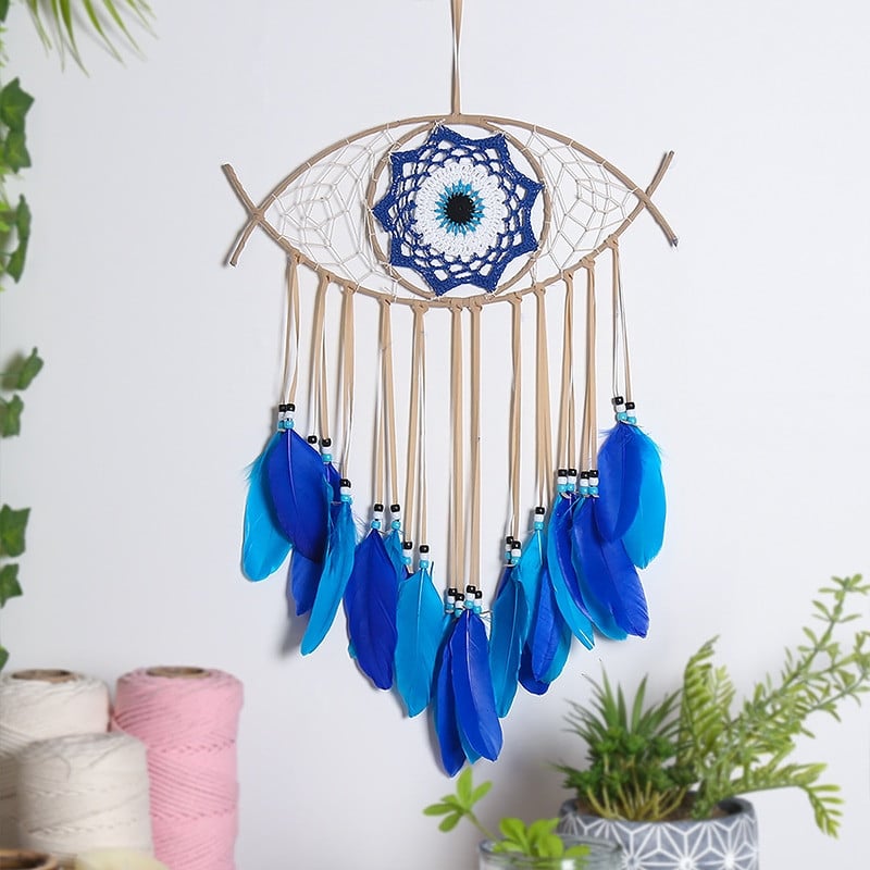 Fényes álomfogó szoba dekoráció szélcsengő Evil Eye otthoni díszek nagy fali álomfogó nagy méretű álomfogó dekoráció