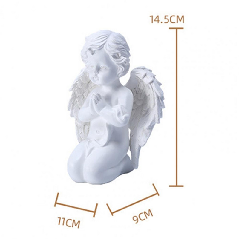 Gyönyörű angyal alakú szobor dekor, kézzel készített jó faragott gyanta szobor modell szilikon forma Aranyos alvó angyal baba gyertyaforma