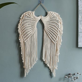 Μακραμέ Κρεμαστά τοίχου Boho Tapestry Angels Wing Woven Bohemian Wall Decor Διακόσμηση σπιτιού Διαμέρισμα Σαλόνι Υπνοδωμάτιο Ονειροπαγίδες