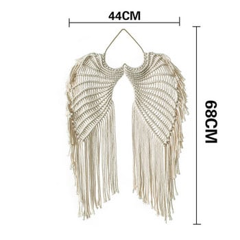 Μακραμέ Κρεμαστά τοίχου Boho Tapestry Angels Wing Woven Bohemian Wall Decor Διακόσμηση σπιτιού Διαμέρισμα Σαλόνι Υπνοδωμάτιο Ονειροπαγίδες