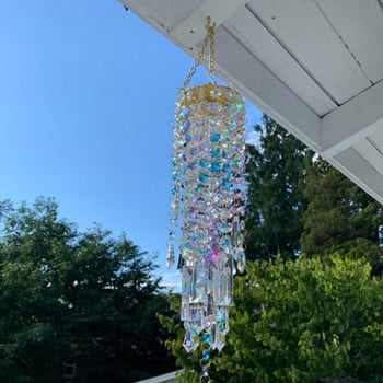 Wind Chimes για Διακόσμηση Δωματίου Σπιτιού Πολύχρωμα Κρυστάλλινα Wind Chimes Εξωτερικός κήπος Αίθριο γκαζόν Δώρα για διακόσμηση σπιτιού