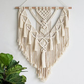 Macrame pakabinamas gobelenas Sienų dekoras Boho Chic Bohemian austas namų dekoravimas