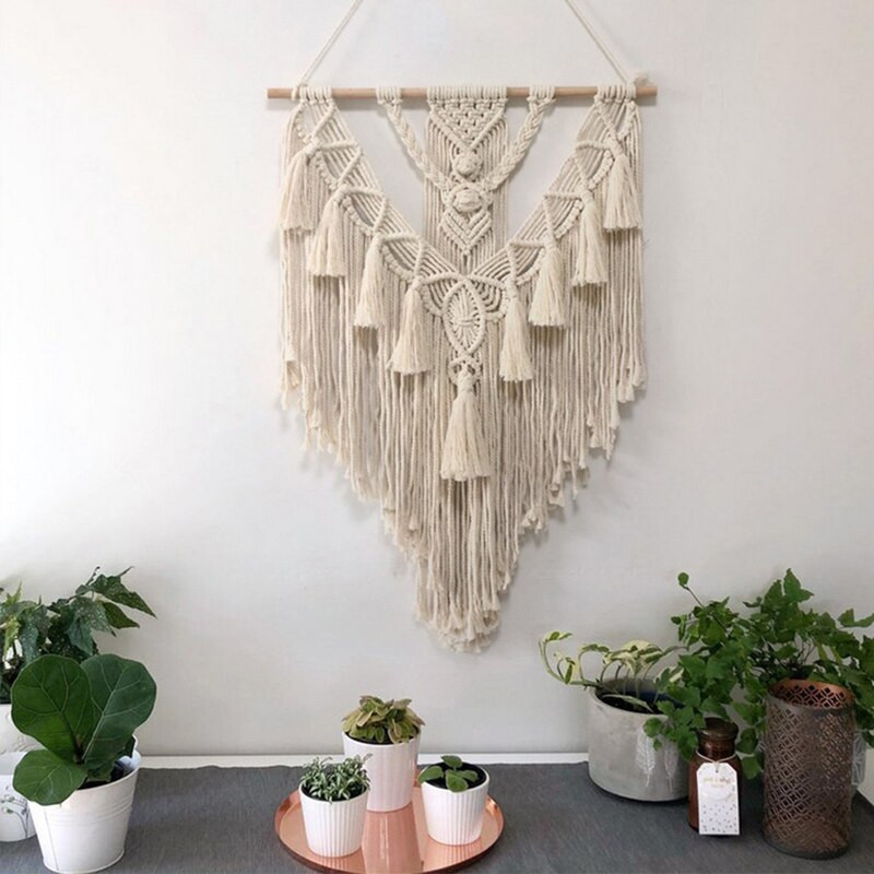 Macrame pakabinamas gobelenas Sienų dekoras Boho Chic Bohemian austas namų dekoravimas