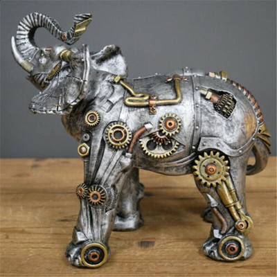 Mechanikus punk kutyafigura gyanta kézművesség Steampunk bulldog kutyagyanta szobor ablakdísz otthoni asztali asztali díszek