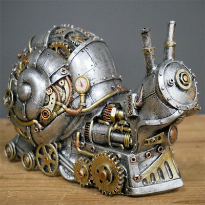 Mechanikus punk kutyafigura gyanta kézművesség Steampunk bulldog kutyagyanta szobor ablakdísz otthoni asztali asztali díszek