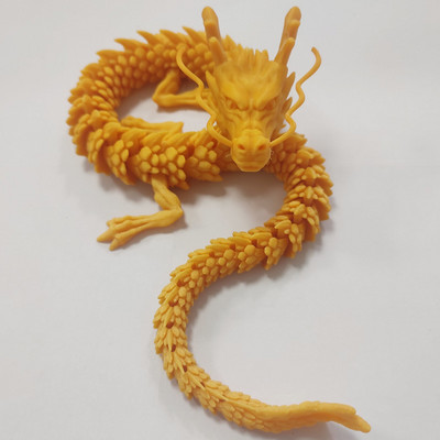 3D nyomtatott csuklós sárkány kínai hosszú, rugalmas, valósághű díszes játék modell otthoni irodai dekoráció dekoráció gyerekeknek ajándékok