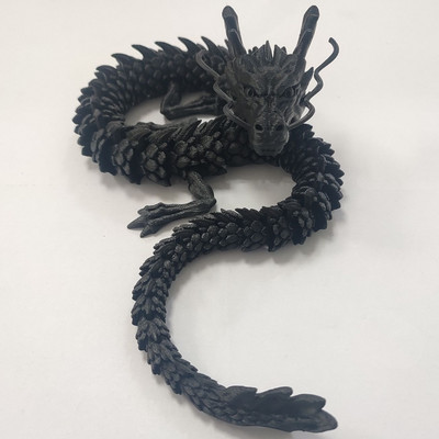 3D nyomtatott csuklós sárkány kínai hosszú, rugalmas, valósághű díszes játék modell otthoni irodai dekoráció dekoráció gyerekeknek ajándékok