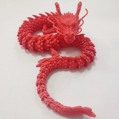 3D nyomtatott csuklós sárkány kínai hosszú, rugalmas, valósághű díszes játék modell otthoni irodai dekoráció dekoráció gyerekeknek ajándékok