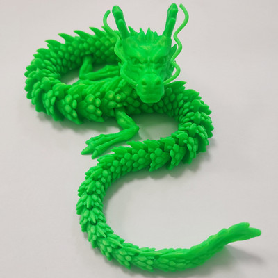 3D nyomtatott csuklós sárkány kínai hosszú, rugalmas, valósághű díszes játék modell otthoni irodai dekoráció dekoráció gyerekeknek ajándékok