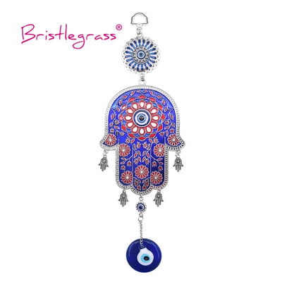 BRISTLEGRASS Török kék gonosz szem Lótuszvirág Hamsa kézi amulett Lucky Charm autós fali függesztő áldás védő dekoráció