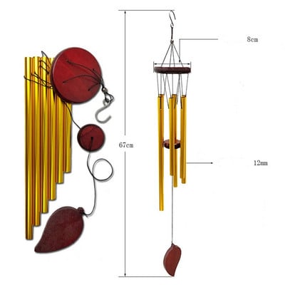 Campanula Antique Resonant 6 Tubes Wind Chime Bells Wind Hanging Living Home Decor Δώρο αυτοκίνητο Εξωτερική αυλή Κήπος Metal Wind Music