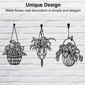 Decor de perete metalic Decor de perete cu flori de fier pentru terase, verande, balcoane, living, dormitor, bucatarie Cadou de Ziua Mamei