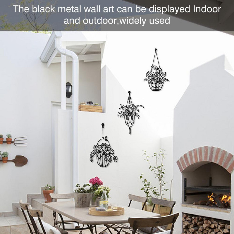 Decor de perete metalic Decor de perete cu flori de fier pentru terase, verande, balcoane, living, dormitor, bucatarie Cadou de Ziua Mamei