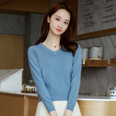 Γυναικείο πουλόβερ με λεπτή λαιμόκοψη