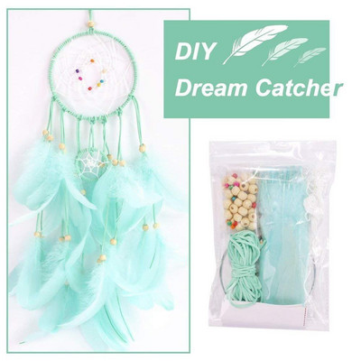 Dream Catchers Kit για Παιδιά Χειροποίητα Διακοσμητικά Τοίχου Catchers for Nursery Βρεφικό Δωμάτιο Παιδικό Δώρο Διακόσμηση τοίχου κρεβατοκάμαρας με 2M φωτάκια