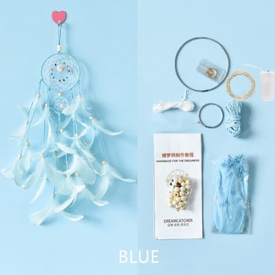 Svajonių gaudyklių rinkinys vaikams Rankų darbo sienų dekoravimo gaudyklės, skirtos darželio kūdikių kambariui vaikams Dovanų miegamojo sienų dekoras su 2M lemputėmis