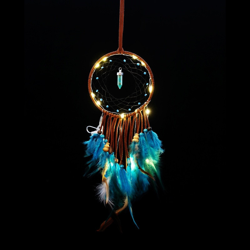 Όμορφα Ονειροπαγίδες Led Χειροποίητα Φτερά Dreamcatcher Νυχτερινό Φωτιστικό Διακόσμηση Δωματίου σπιτιού