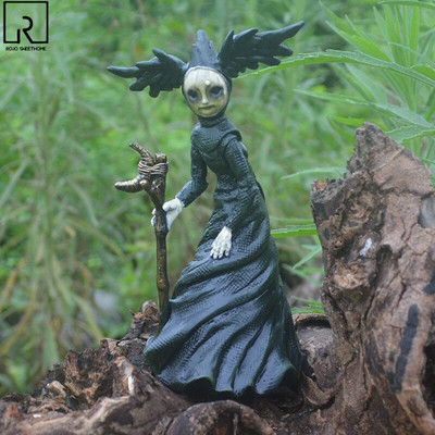 Μαύρη μάγισσα Anime Φιγούρα Άγαλμα Fairy Garden Dark Evil Sculptures Τραπέζι Παιδικό Γραφείο Αξεσουάρ Δωμάτιο Στολίδι Δώρο Διακόσμηση Σπίτι