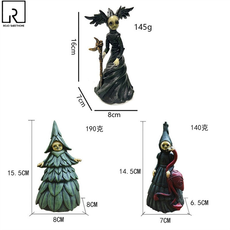 Vrăjitoare Neagră Anime Figura Statuie Zână Grădină Întuneric Evil Sculpturi Masa Copii Accesorii Birou Ornament pentru Cameră Decorare Cadou Acasă
