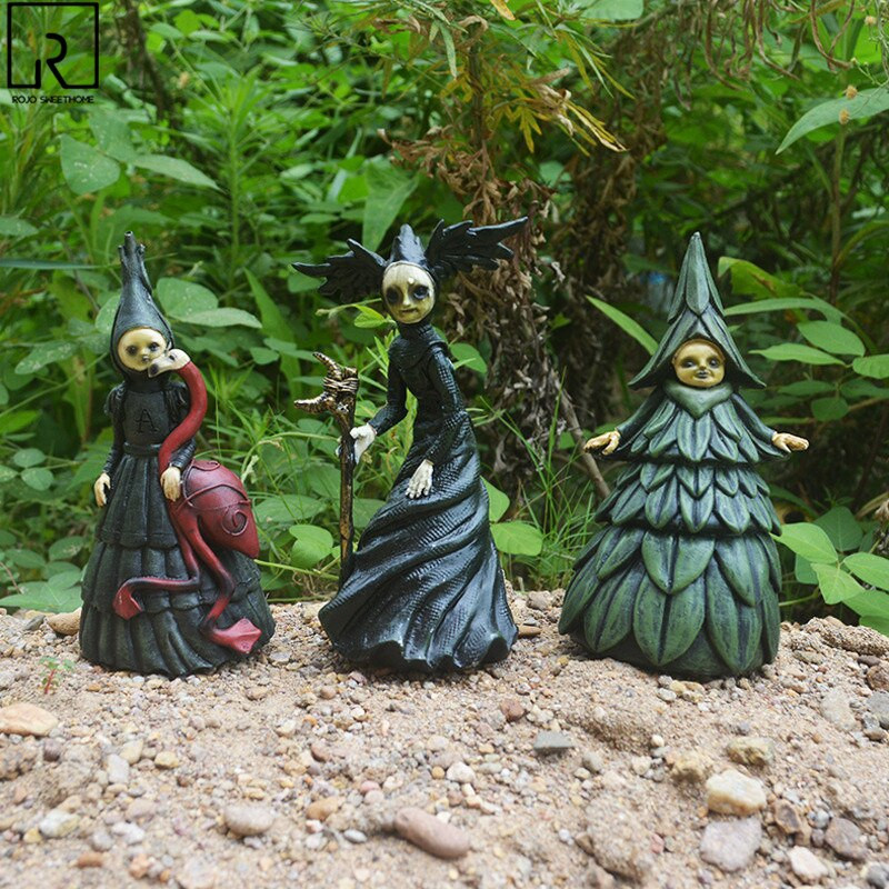 Vrăjitoare Neagră Anime Figura Statuie Zână Grădină Întuneric Evil Sculpturi Masa Copii Accesorii Birou Ornament pentru Cameră Decorare Cadou Acasă