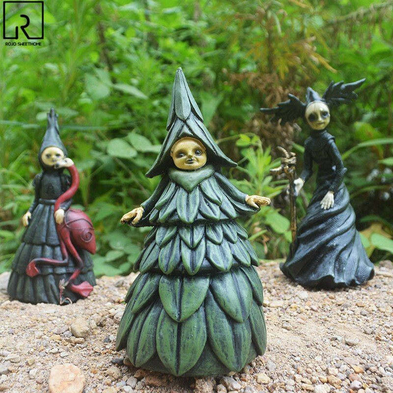 Vrăjitoare Neagră Anime Figura Statuie Zână Grădină Întuneric Evil Sculpturi Masa Copii Accesorii Birou Ornament pentru Cameră Decorare Cadou Acasă